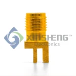 SMA-KHD9 Edge mount straight PCB jack thumbnail 1