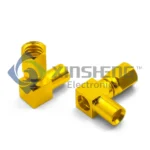SSMC Female Right Angle Coax Connector Gold Plated for 0.086 S/R & Similar Cables (Solder/Crimp Type) thumbnail 4