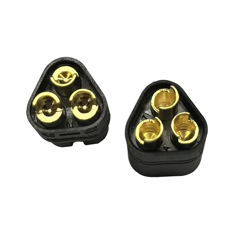 MT three-pin wire connector – male and female-black